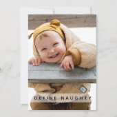 Leuk Definieer Stout | Foto Kerstmis Feestdagenkaart (Voorkant)