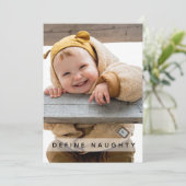 Leuk Definieer Stout | Foto Kerstmis Feestdagenkaart (Staand voorkant)