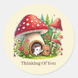 Leuk denken aan je aanpasbare egel ronde sticker