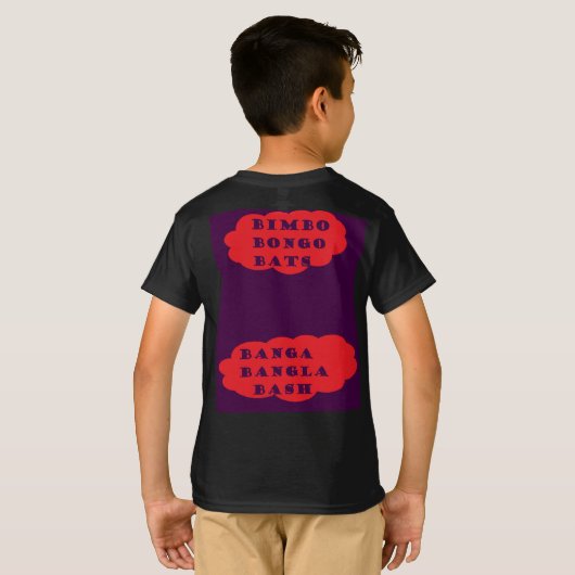 Leuk design Bimbo Bongo Bats fantasie Tshirt (Achterkant volledig)