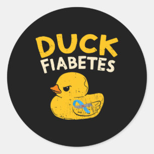 Leuk Diabetes Bewustzijn Ik Duck Diabetes I Cool R Ronde Sticker