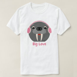 Leuk Dier 'Big Love' Walrus T-shirt
