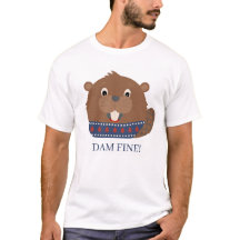 Leuk dier 'DAM FINE!' Bever T-shirt