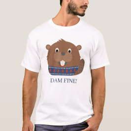 Leuk dier 'DAM FINE!' Bever T-shirt