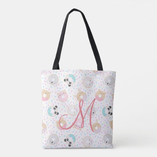 Leuk Dier Donuts Monogram canvas tas (Achterkant)
