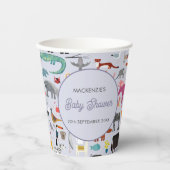 Leuk Dier Gepersonaliseerd Baby shower Papieren Bekers (Voorkant)