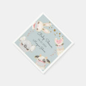 Leuk dier gezichtsmaskers baby shower monogram servet (Hoek)