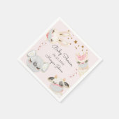 Leuk dier gezichtsmaskers baby shower monogram servet (Hoek)