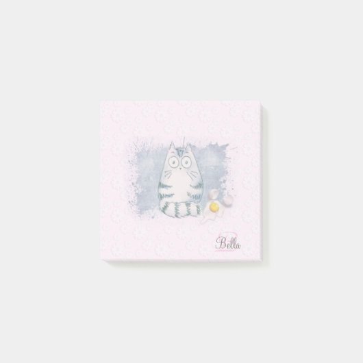 Leuk Dier Grappig Kat Roze Post-it® Notes (Voorkant)
