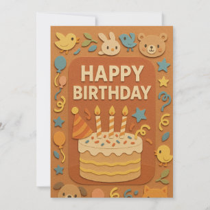 Leuk dier Happy Birthday Kaart