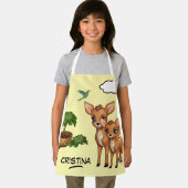 Leuk dier Herten vogelboom gepersonaliseerde naam  Schort (Insitu)