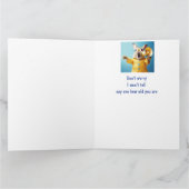 Leuk dier humor konijn oude verjaardag kaart (Binnen)