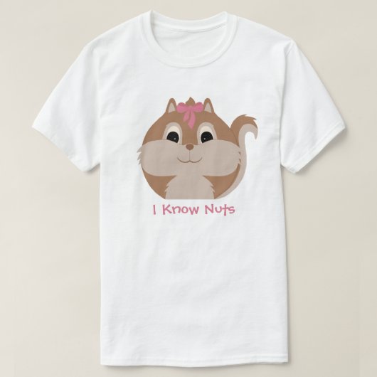 Leuk Dier 'I know Nuts' Eekhoorn T-shirt (Design voorkant)
