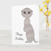 Leuk Dier Meerkat Kaart (Gele Bloem)