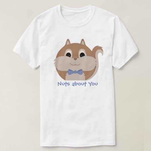 Leuk Dier 'Nuts About You' Eekhoorn T-shirt (Design voorkant)