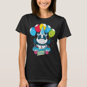 Leuk Dier Panda Beer Kids Verjaardagsfeestje Panda T-shirt
