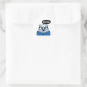 Leuk dier Polar Beer terug naar school Ronde Sticker (Tas)
