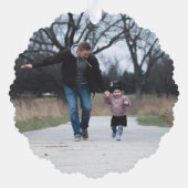 Leuk Dier Roze Flamingo Santa Foto Kerstmis Ornament Kaart (Achterkant)