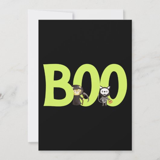 Leuk dier spooktacular Halloween Kinder partij Kaart (Achterkant)