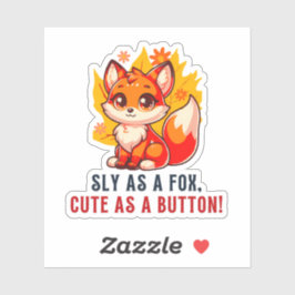 Leuk Dier T-shirt Fox Lover t-shirt cadeau voor mo Sticker