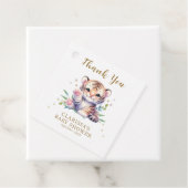Leuk Dier Tijger Sterren Wit Baby shower Bedankjes Labels (In situ)