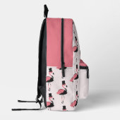 Leuk Dier Tuxedo Roze Flamingo Kinder naam Bedrukte Rugzak (Links)