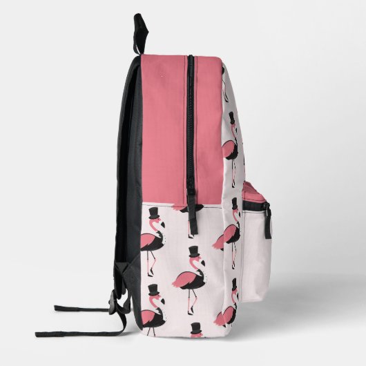 Leuk Dier Tuxedo Roze Flamingo Kinder naam Bedrukte Rugzak (Links)