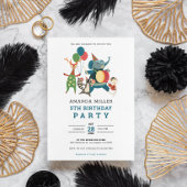 Leuk dier verjaardag partij muziek band voor kinde save the date