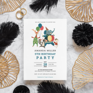 Leuk dier verjaardag partij muziek band voor kinde save the date