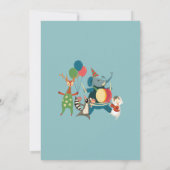 Leuk dier verjaardag partij muziek band voor kinde save the date (Achterkant)