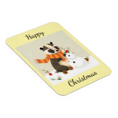 Leuk dier "vrolijk kerstfeest" magneet (Rechterzijde)
