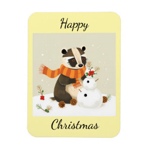 Leuk dier "vrolijk kerstfeest" magneet