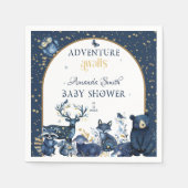 Leuk Dierenavontuur Night Sky Baby shower Servet (Voorkant)