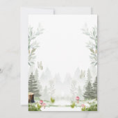 Leuk Dierenbos Neutraal Baby shower Kaart (Achterkant)