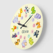 Leuk Dierenthema, Aangepaste naam, Gepersonaliseer Grote Klok (Hoek)