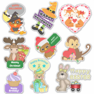 Leuk dierenvakantie assortiment sticker