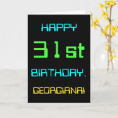 Leuk digitaal computerthema 31e verjaardag kaart (Gele Bloem)