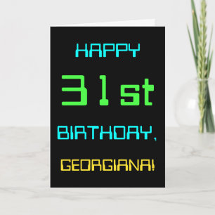 Leuk digitaal computerthema 31e verjaardag kaart