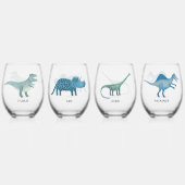 Leuk dinosaurus gepersonaliseerd glas (Achterkant)