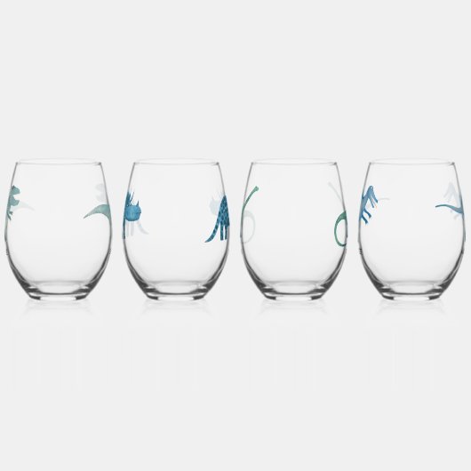 Leuk dinosaurus gepersonaliseerd glas (Links)