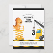 Leuk dinosaurus verjaardagsfeestje kaart (Voorkant)