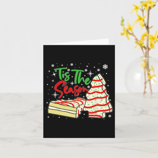 Leuk dit seizoen Design Kerstboom taarten Deb Kaart (Gele Bloem)