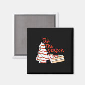 Leuk dit seizoen Design Kerstboom taarten Deb Magneet (Voorkant / Achterkant)
