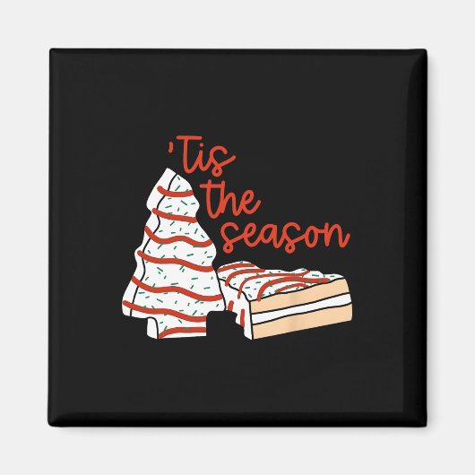 Leuk dit seizoen Design Kerstboom taarten Deb Magneet (Voorkant)