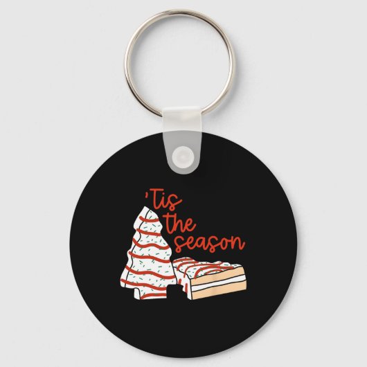 Leuk dit seizoen Design Kerstboom taarten Deb Sleutelhanger (Voorkant)