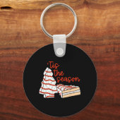 Leuk dit seizoen Design Kerstboom taarten Deb Sleutelhanger (Voorkant)