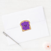 Leuk druivengelei brood vierkante sticker (Envelop)