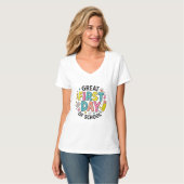 Leuk dubbelzijdig back-to-school ontwerp t-shirt (Voorkant volledig)