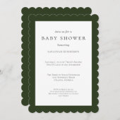 Leuk eenvoudig bos groen Baby shower Kaart (Voorkant / Achterkant)