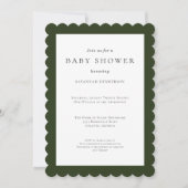Leuk eenvoudig bos groen Baby shower Kaart (Voorkant)